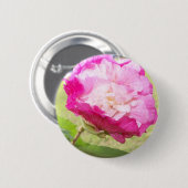 Rosa und Weiß veränderbarer Hibiskus blühen Button (Vorne & Hinten)
