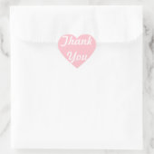 Rosa und Weiß Vielen Dank Herz-Aufkleber (Tasche)