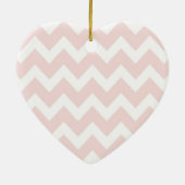Rosa und Weiß Zickzack Keramik Ornament (Hinten)