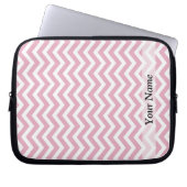 Rosa und weiß Zickzack Laptopschutzhülle (Vorderseite)