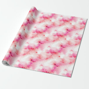 Rosa und weiße Abstraktion und Linien Geschenkpapier