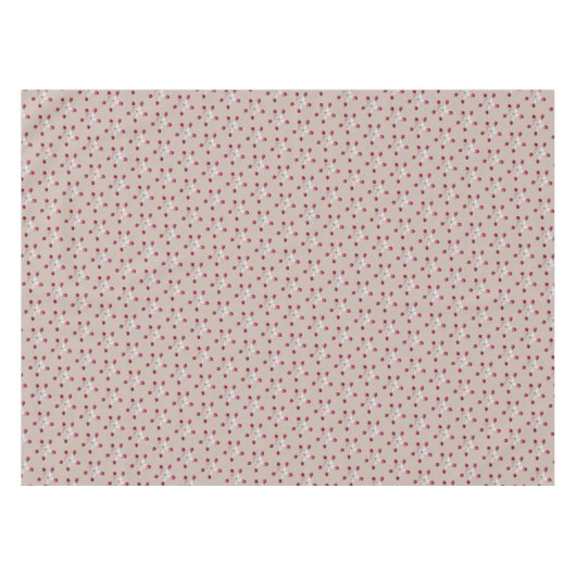 Rosa und weiße Apfelblüte auf Lucky Beige Tischdecke (Vorderseite (Horizontal))