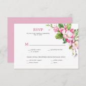 Rosa und weiße Apfelblüte UAWG Einladung (Vorne/Hinten)