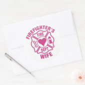 Rosa und weiße Aufkleber der Ehefrau des Feuerwehr (Umschlag)