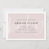 Rosa und weiße Babydusche - Einladung (Vorderseite)