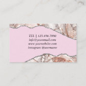 Rosa und weiße Balkone Moderne Visitenkarte (Rückseite)