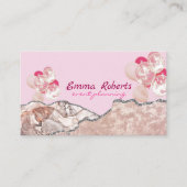 Rosa und weiße Balkone Moderne Visitenkarte (Vorderseite)