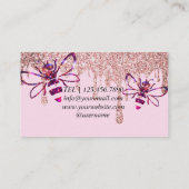 Rosa und weiße Balkone Moderne Visitenkarte (Rückseite)