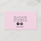 Rosa und weiße Balkone Moderne Visitenkarte (Rückseite)