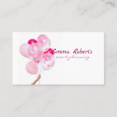 Rosa und weiße Balkone Moderne Visitenkarte (Vorderseite)