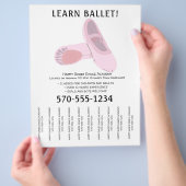 Rosa und weiße Balletttanze Abreißen Streifen Flye Flyer (Hand)