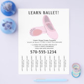 Rosa und weiße Balletttanze Abreißen Streifen Flye Flyer (Einzeln)