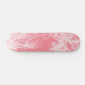 Rosa und weiße Bäume Skateboard (Horizontal)