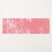 Rosa und weiße Bäume Yogamatte (Vorderseite (Horizontal))