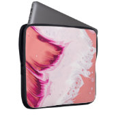 Rosa und weiße Bilder Laptopschutzhülle (Vorne Rechts)
