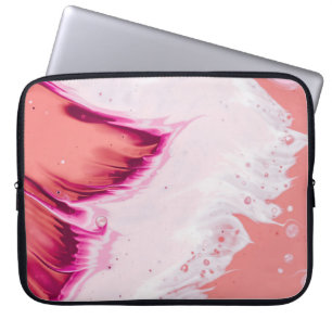 Rosa und weiße Bilder Laptopschutzhülle