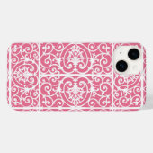 Rosa und weiße Blätter Case-Mate iPhone Hülle (Rückseite (Horizontal))