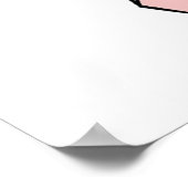 Rosa und weiße Blitze mit rauen Kanten Poster (Ecke)