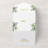 Rosa und weiße Blume All In One Einladung (Außenbereich)