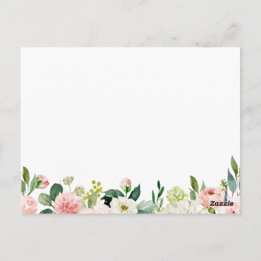 Rosa und weiße Blume Datum Night Ideas Karten (Rückseite)