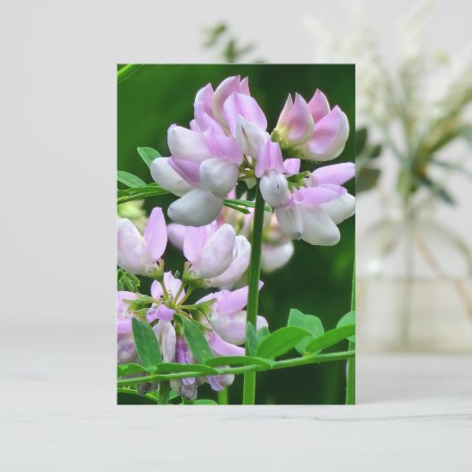 Rosa und weiße Blume Einladung (Stehend Vorderseite)