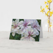 Rosa und weiße Blume Geranium Art Note Card Karte (Gelbe Blume)