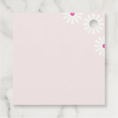 Rosa und weiße Blume Geschenkanhänger (Rückseite)