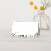 Rosa und weiße Blume Hochzeitskarten Platzkarte (Rückseite)