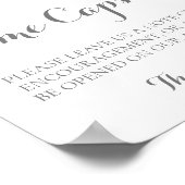 Rosa und weiße Blume Hochzeitsmarke Kapsel Poster (Ecke)