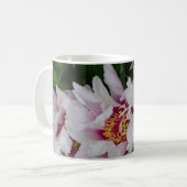 Rosa und weiße Blume Kaffeetasse (Vorderseite Links)
