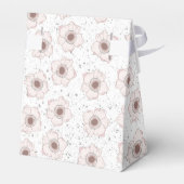 Rosa und weiße Blume Kinderdusche Geschenkschachtel (Rückseite)