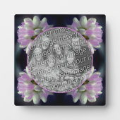 Rosa und weiße Blume kreieren Ihr eigenes Foto Fotoplatte (Vorderseite)