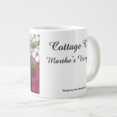 Rosa und weiße Blume - Martha's Vineyard Jumbo-Tasse (Vorderseite Rechts)