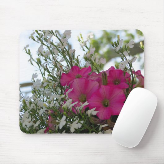 Rosa und weiße Blume - Martha's Vineyard Mousepad (Mit Mouse)