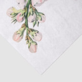 Rosa und weiße Blume sprüht Seidenpapier (Detail)