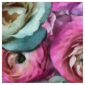 Rosa und Weiße Blume Stoff (Nahaufnahme)