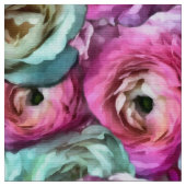 Rosa und Weiße Blume Stoff (Nahaufnahme)