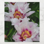 Rosa und weiße Blume Weinetikett (Einzelnes Label)