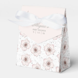 Rosa und weiße Blumen Baby Shower Geschenkschachtel