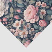 Rosa und weiße Blumen Dekoupage Seidenpapier (Ausschnitt)