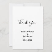 Rosa und weiße Blumengrün Einladung zur Hochzeit (Rückseite)