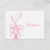 Rosa und weiße Blumenkarte Begleitkarte (Rückseite)