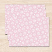 Rosa und weiße Blumenmuster Seidenpapier