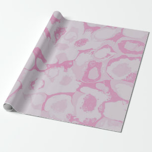 Rosa und weiße Blumentextilien Geschenkpapier