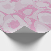 Rosa und weiße Blumentextilien Geschenkpapier (Ecke)