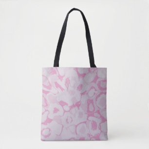 Rosa und weiße Blumentextilien Tasche