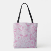 Rosa und weiße Blumentextilien Tasche (Rückseite)