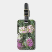 Rosa und weiße Blüten Gepäckanhänger (Vorderseite vertikal)