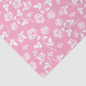 Rosa und weiße Blüten/Rose - Gewebe Seidenpapier (Ausschnitt)