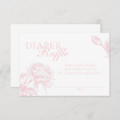 Rosa und weiße Blütenblätter Begleitkarte (Vorne/Hinten)